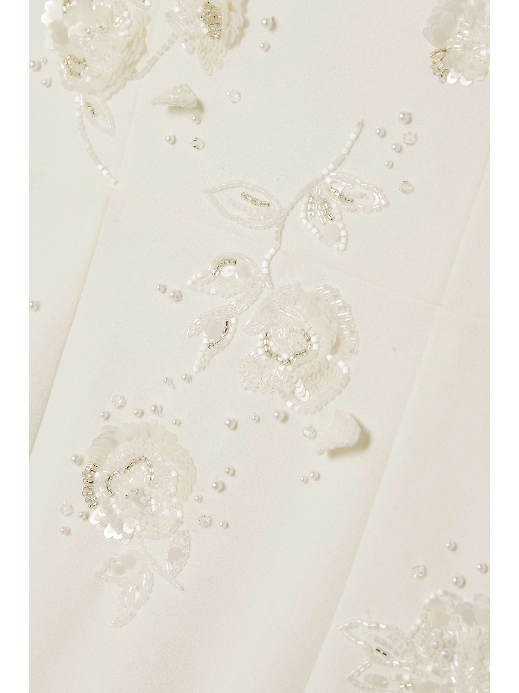 CLIO PEPPIATT Strapless embellished stretch-crepe gown