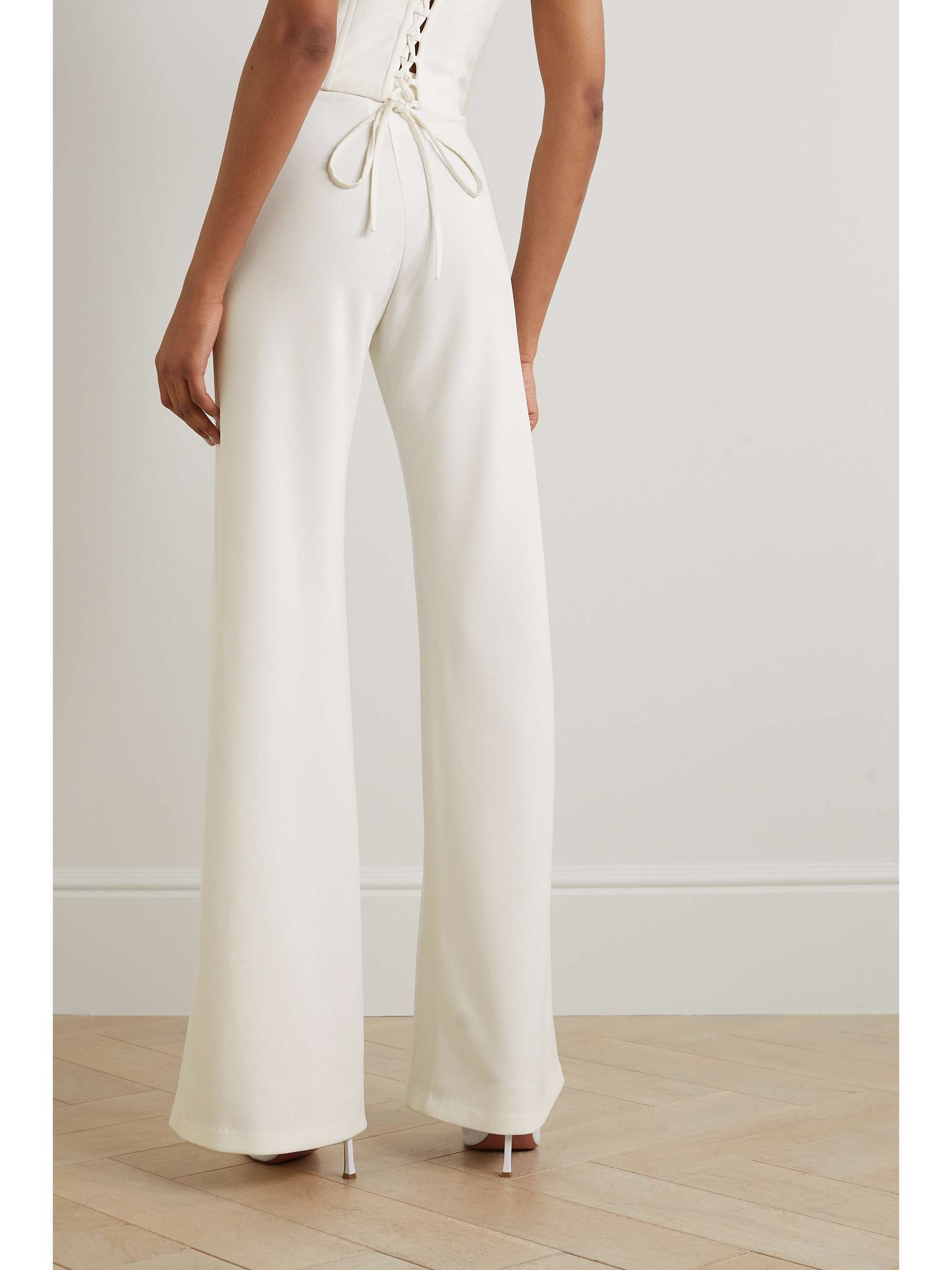 CLIO PEPPIATT Stretch-crepe wide-leg pants