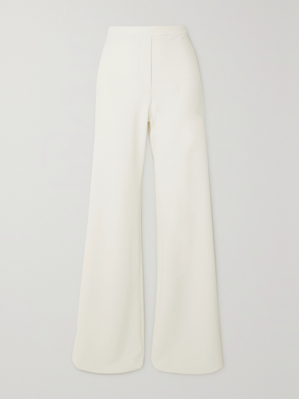 Clio Peppiatt Stretch-crepe Wide-leg Pants In Ivory