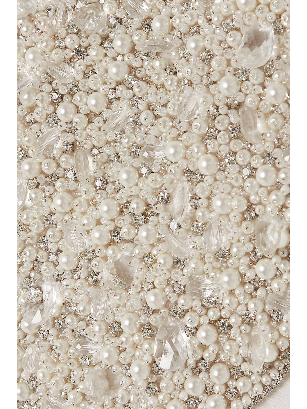 CLIO PEPPIATT STRAPLESS EMBELLISHED STRETCH-CREPE BUSTIER TOP