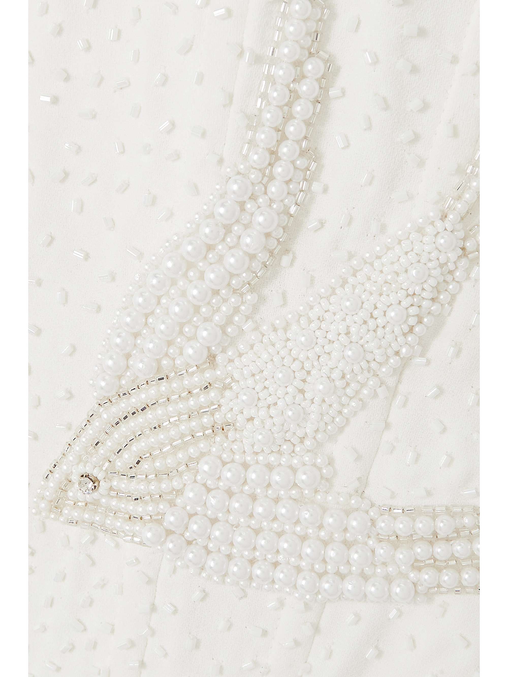 CLIO PEPPIATT Embellished crepe bustier top