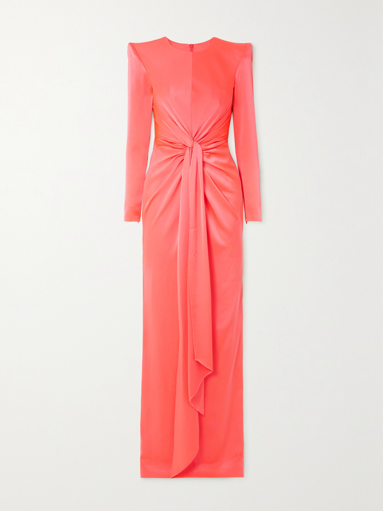 Alex Perry - Graves Tie-front Satin-crepe Gown - Pink