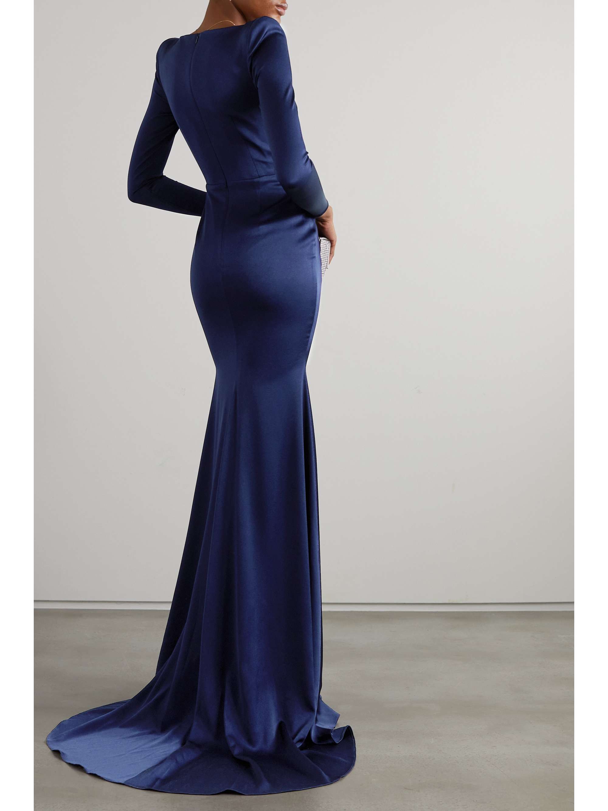 ALEX PERRY Rowan twist-front satin-crepe gown