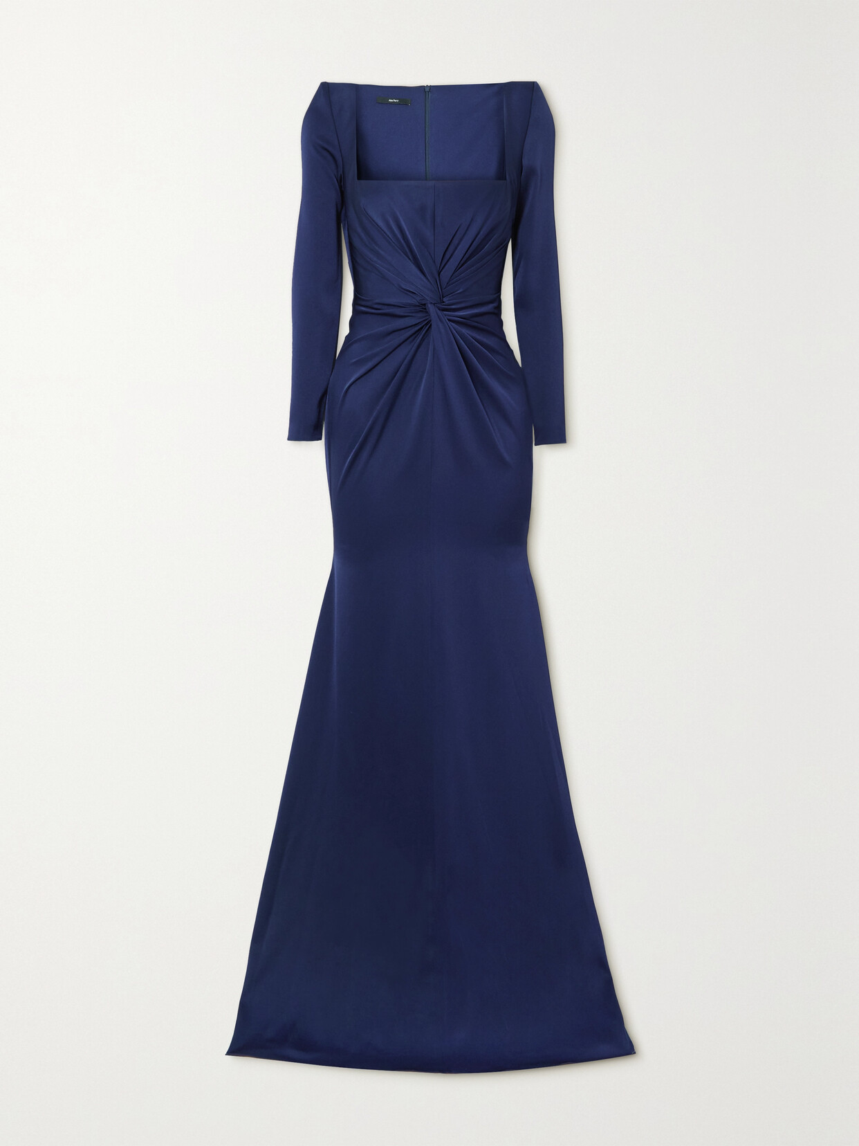 Alex Perry - Rowan Twist-front Satin-crepe Gown - Blue