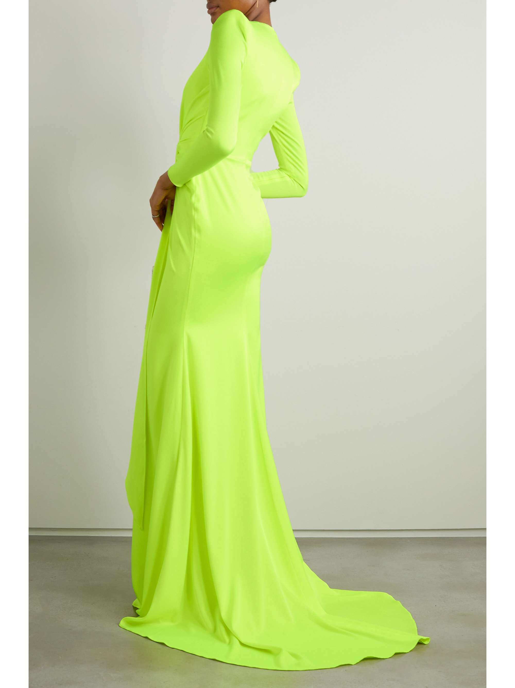 ALEX PERRY Quinn tie-front satin-crepe gown