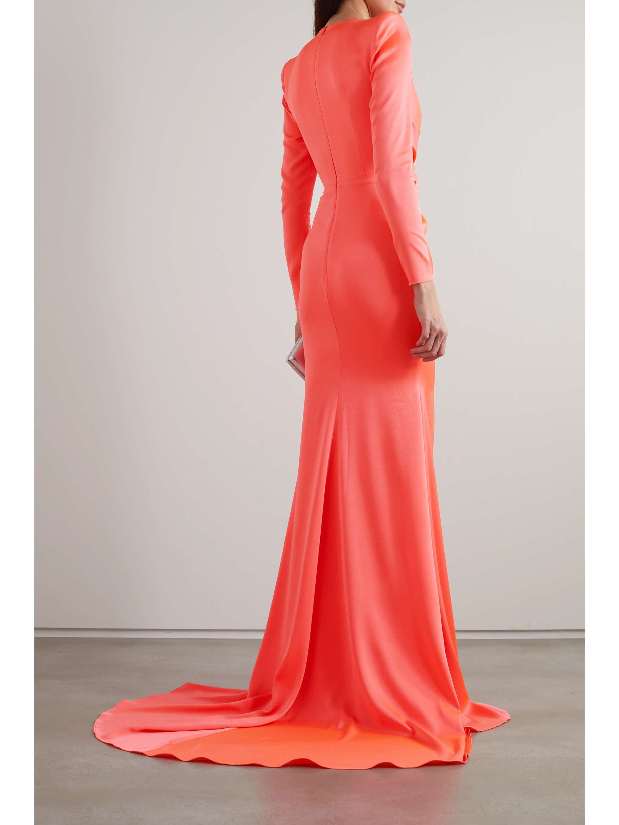 ALEX PERRY Quinn tie-front satin-crepe gown