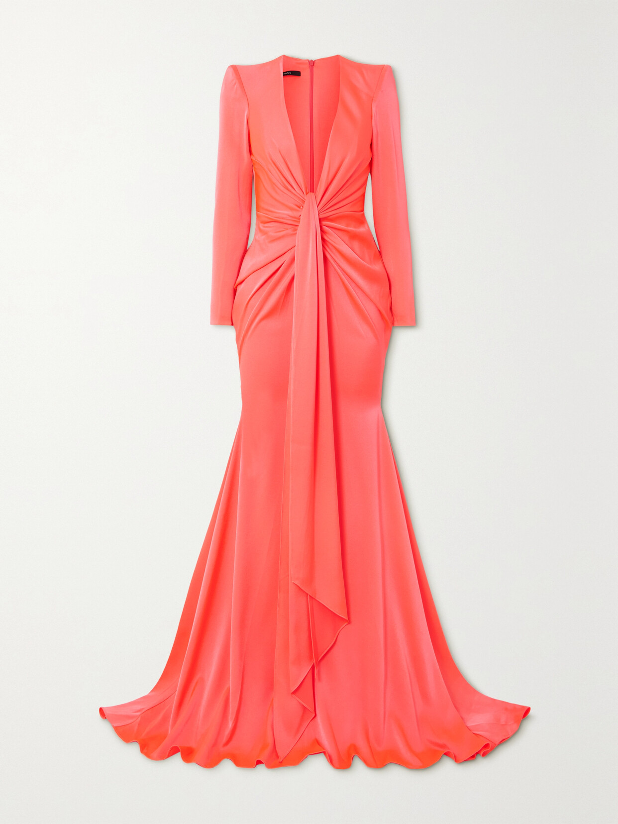 Alex Perry - Quinn Tie-front Satin-crepe Gown - Pink