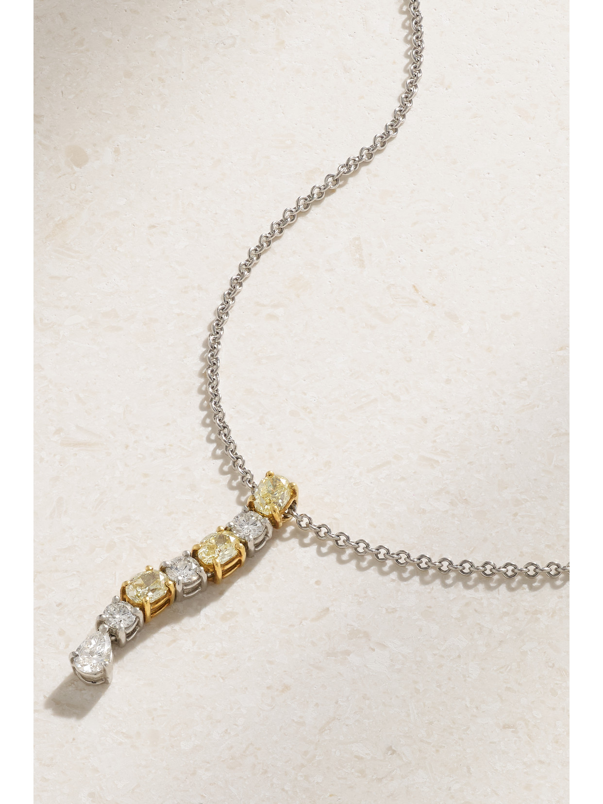 Bayco 18-karat Gold And Platinum Yellow And White Diamond Necklace