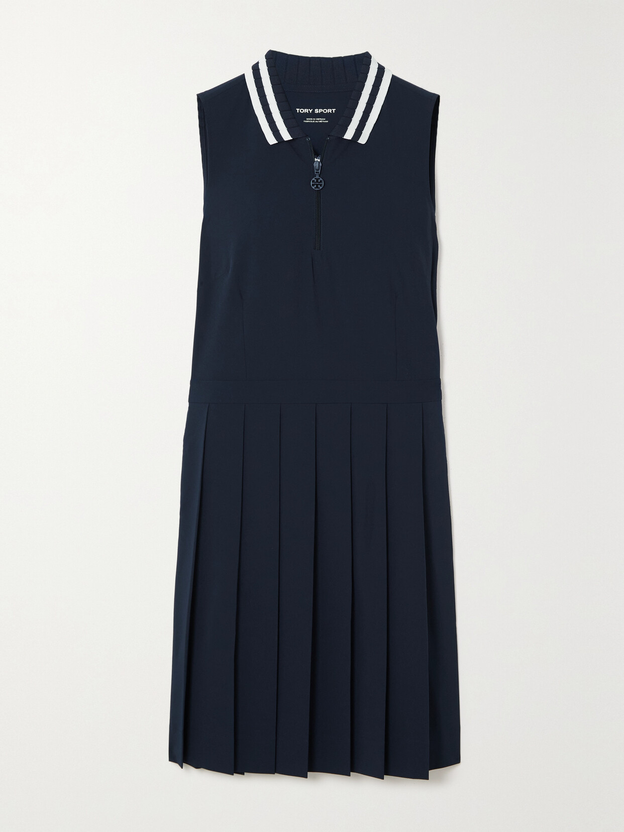 Tory Sport - Pleated Stretch-jersey Tennis Dress - Blue