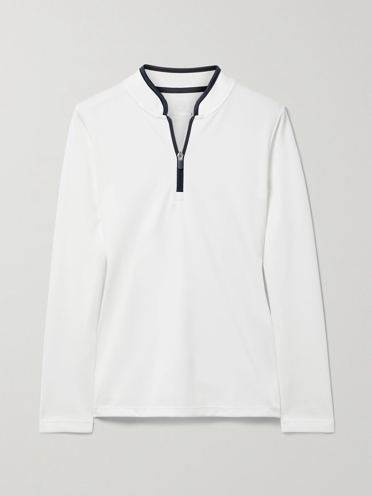 TORY SPORT TWO-TONE STRETCH-JERSEY TOP