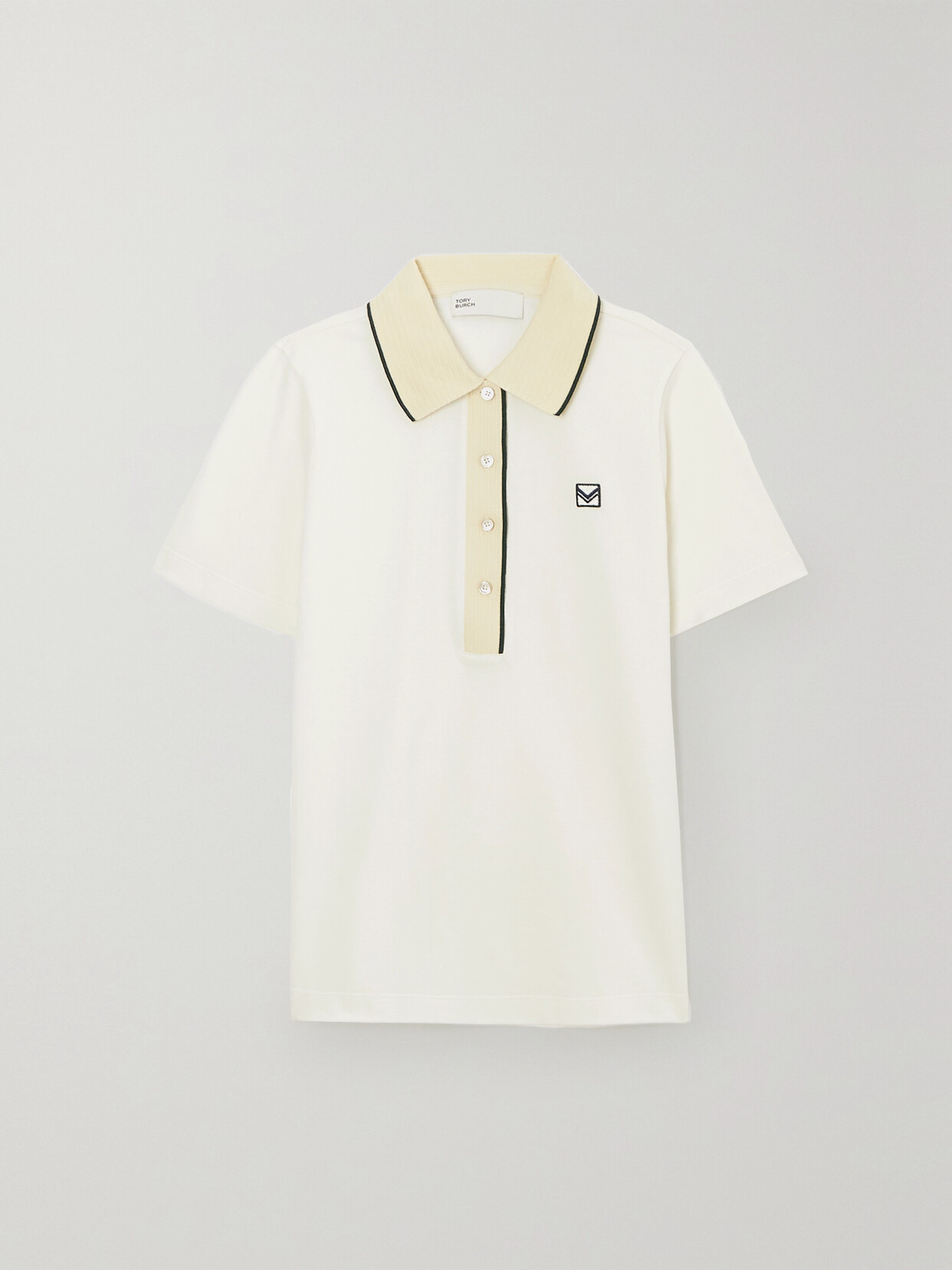 Tory Sport - Vintage Embroidered Coolmax Ecomade Piqué Polo Shirt - Ivory