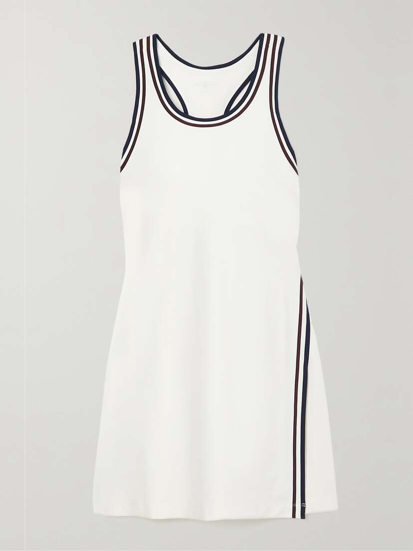 Tory Sport Striped Stretch Tennis Dress