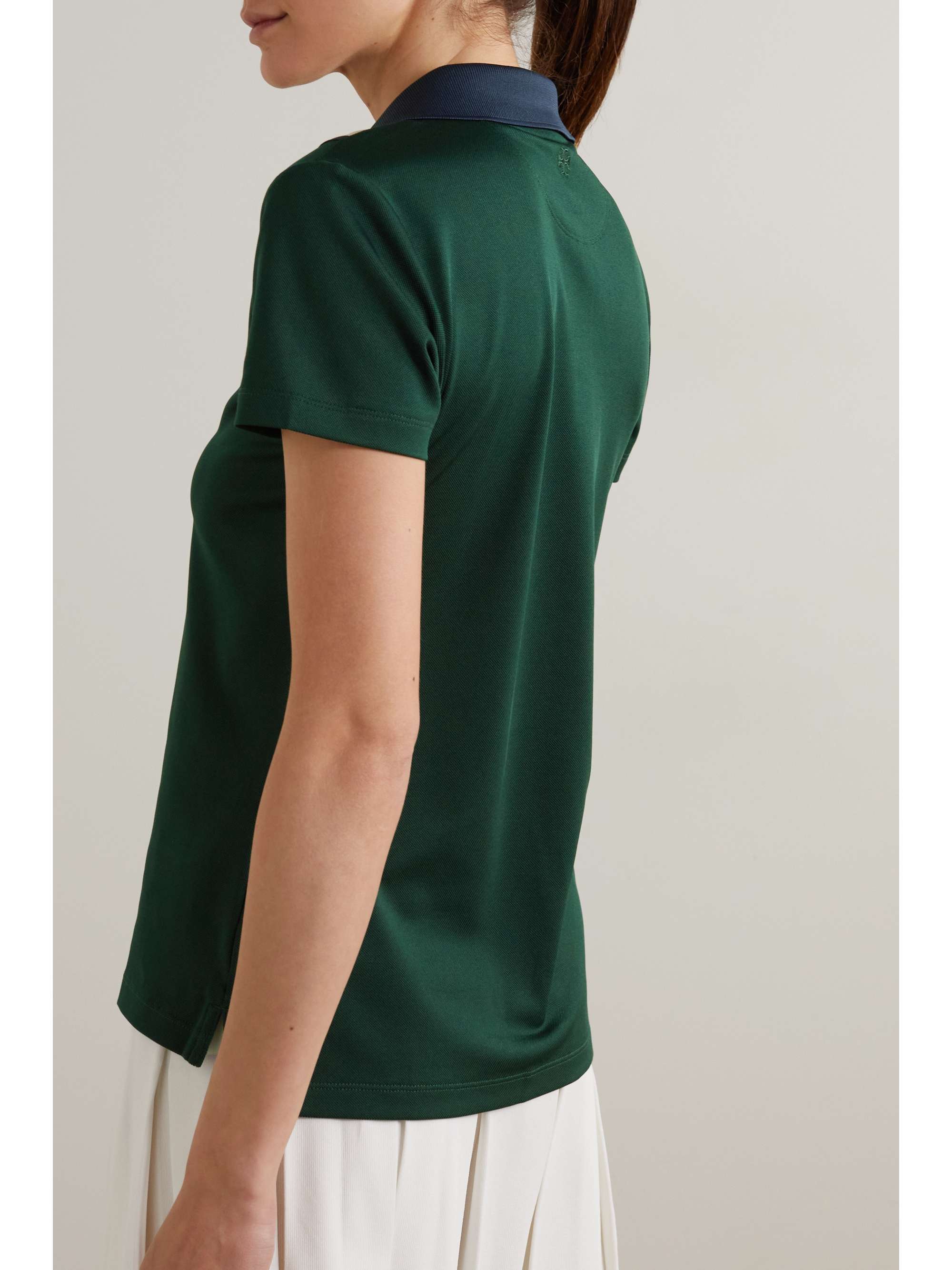 TORY SPORT Striped COOLMAX piqué polo shirt NETAPORTER