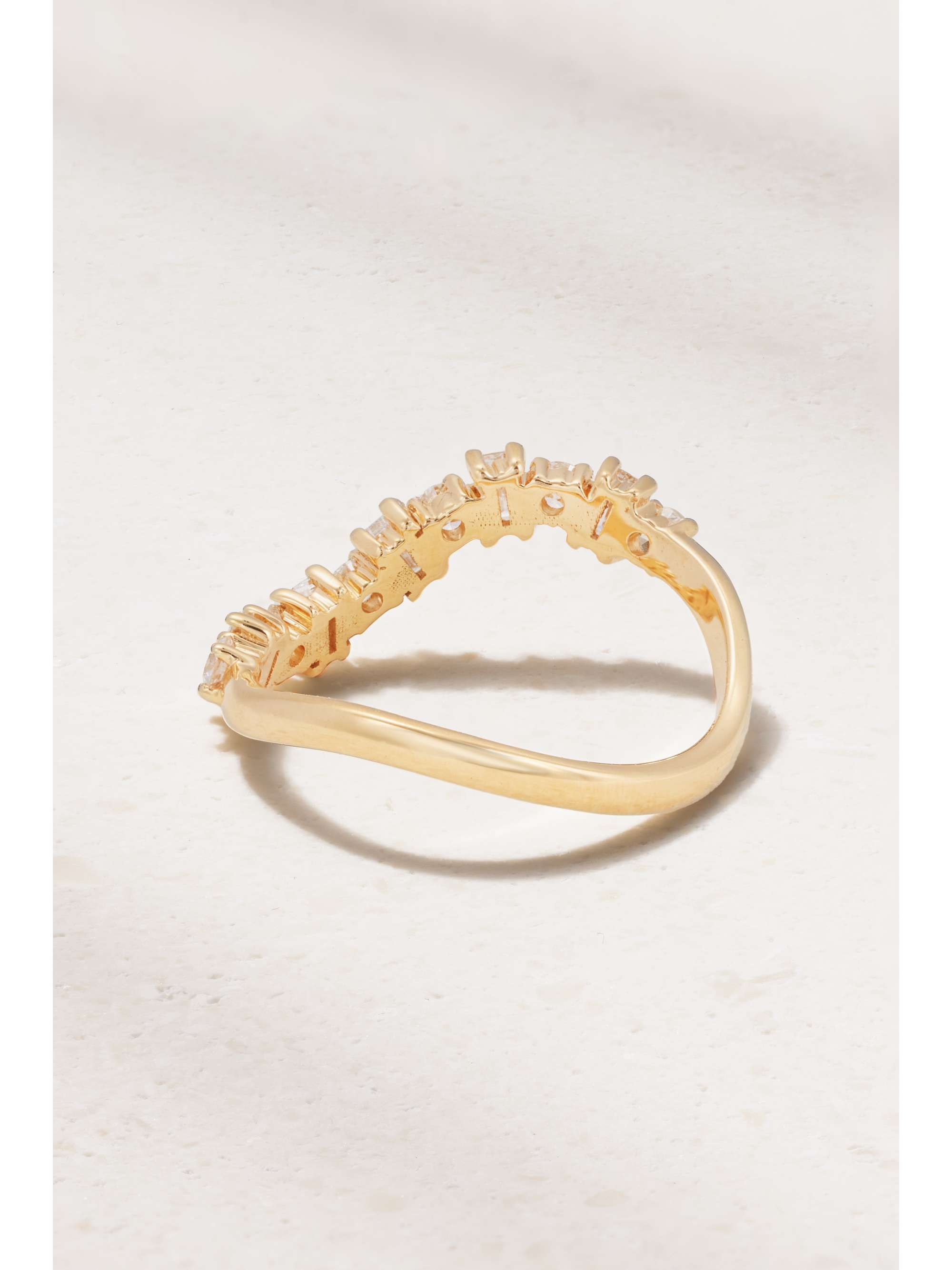 ILEANA MAKRI Wave 18-karat white gold diamond ring