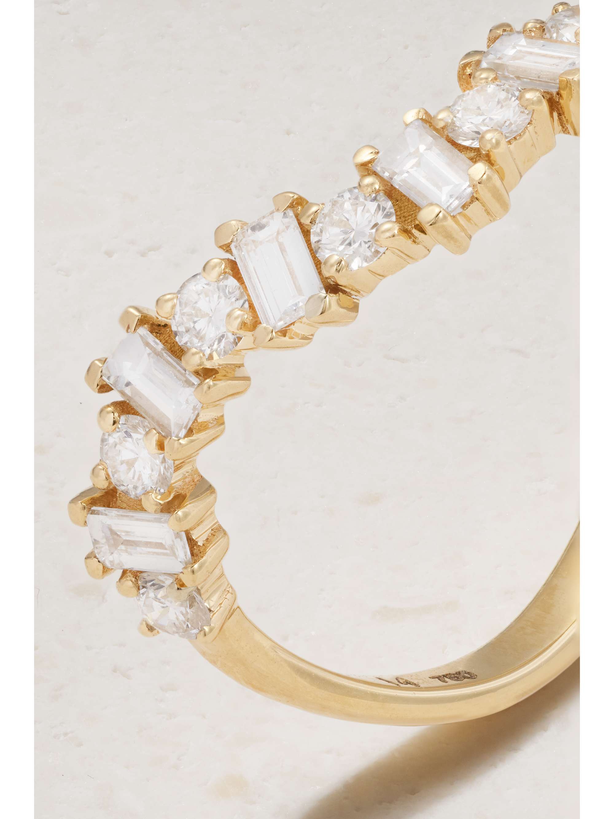 ILEANA MAKRI Wave 18-karat white gold diamond ring