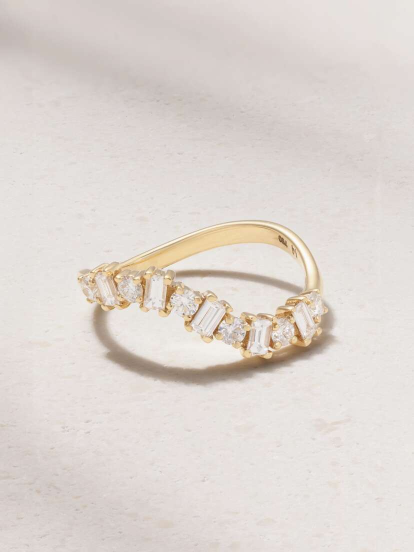 Ileana Makri Wave 18-karat White Gold Diamond Ring