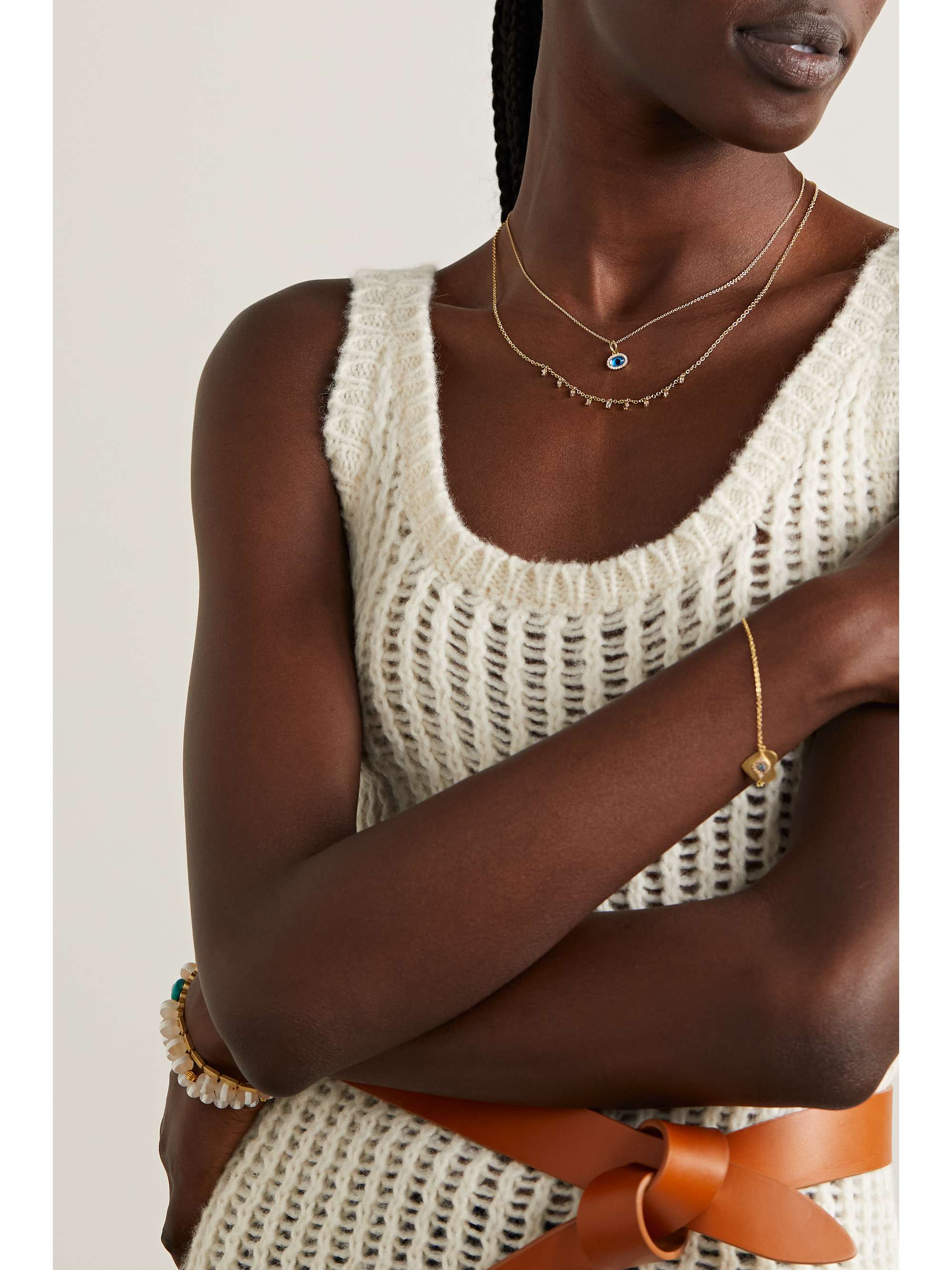 ILEANA MAKRI Kette aus 18 Karat Gold mit Diamanten