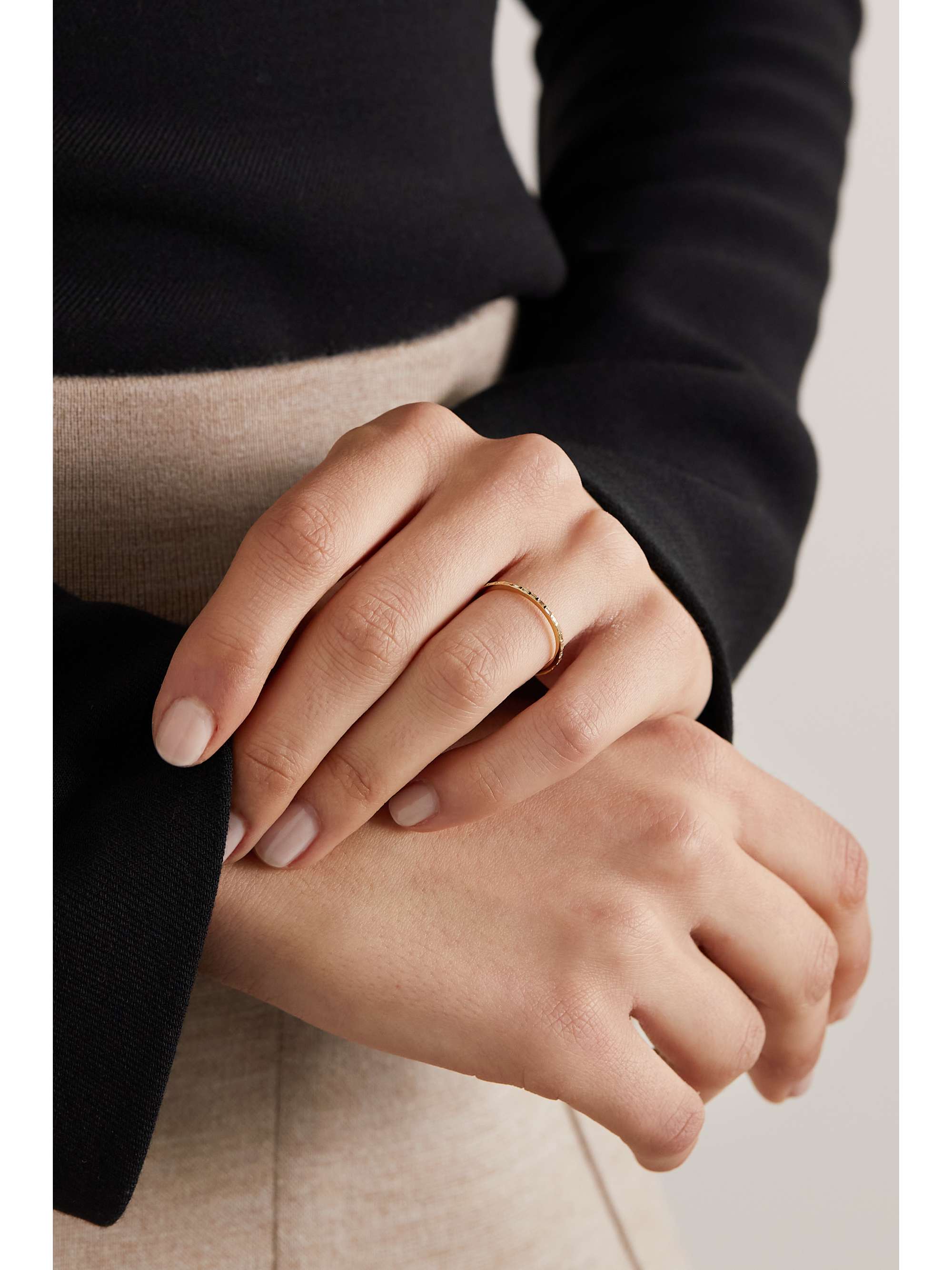ILEANA MAKRI Thread 18-karat gold diamond ring