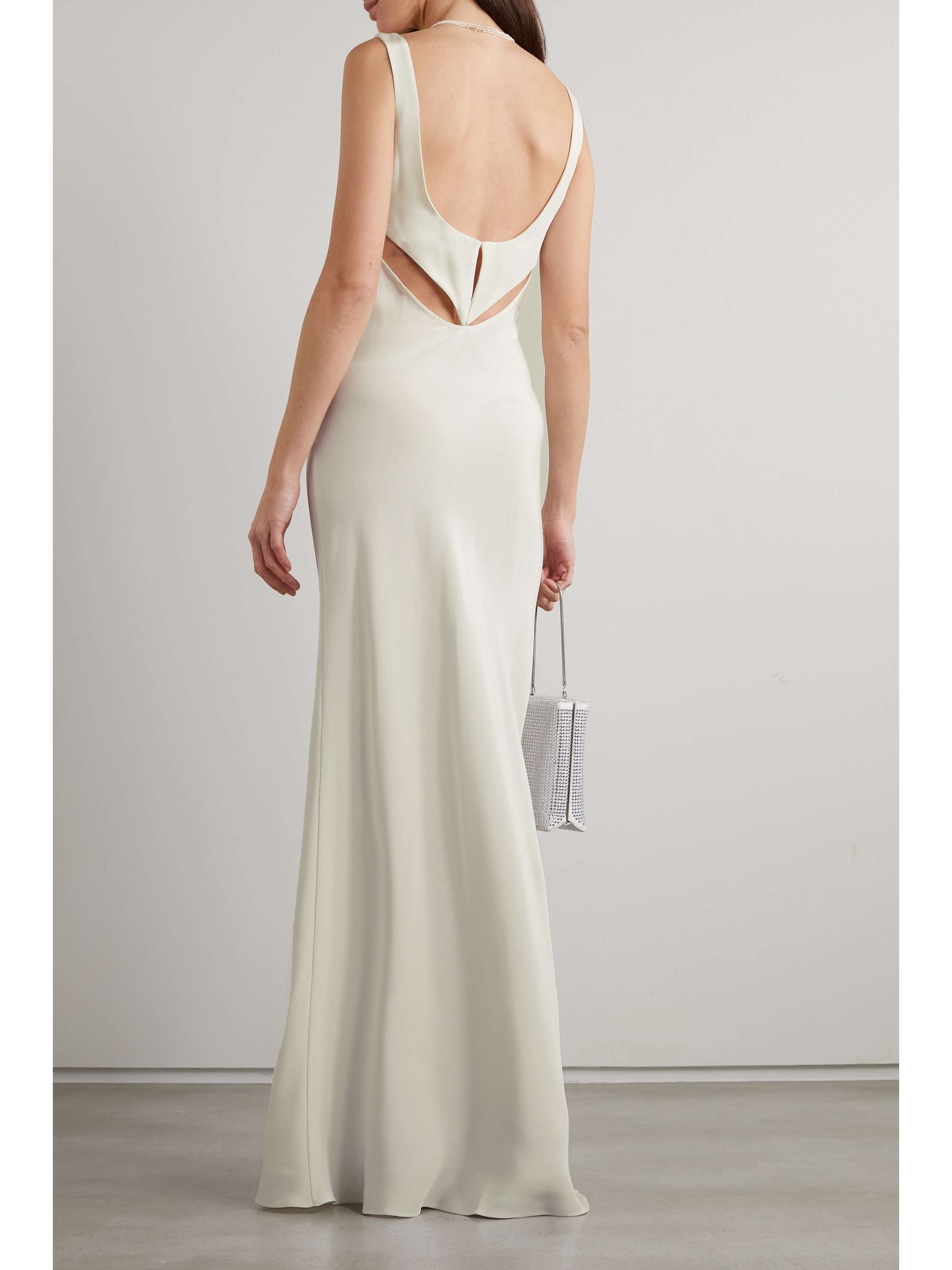 CHRISTOPHER ESBER Triquetra cutout silk-faille maxi dress | NET-A-PORTER