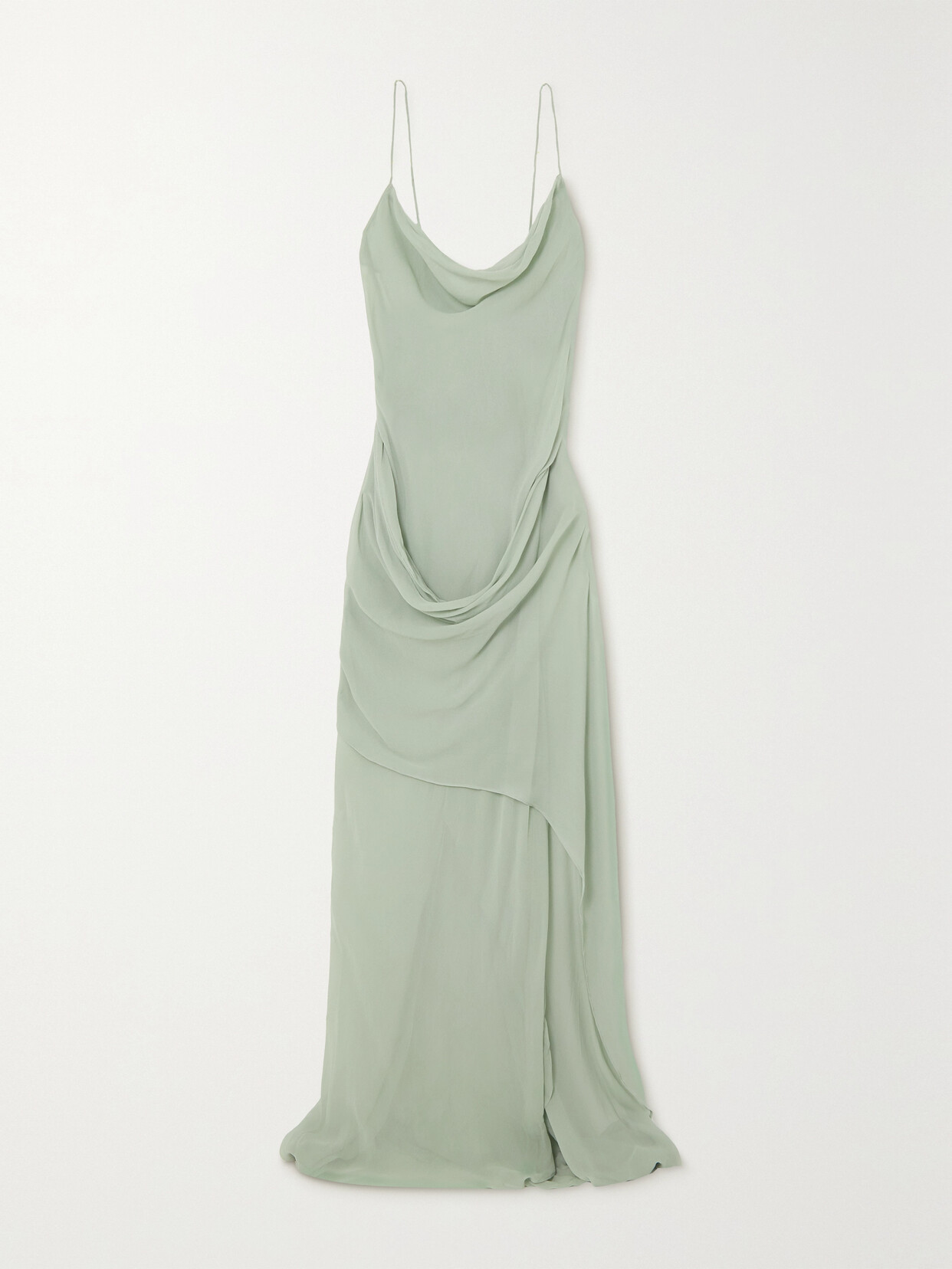 Christopher Esber - Draped Silk-georgette Maxi Dress - Green