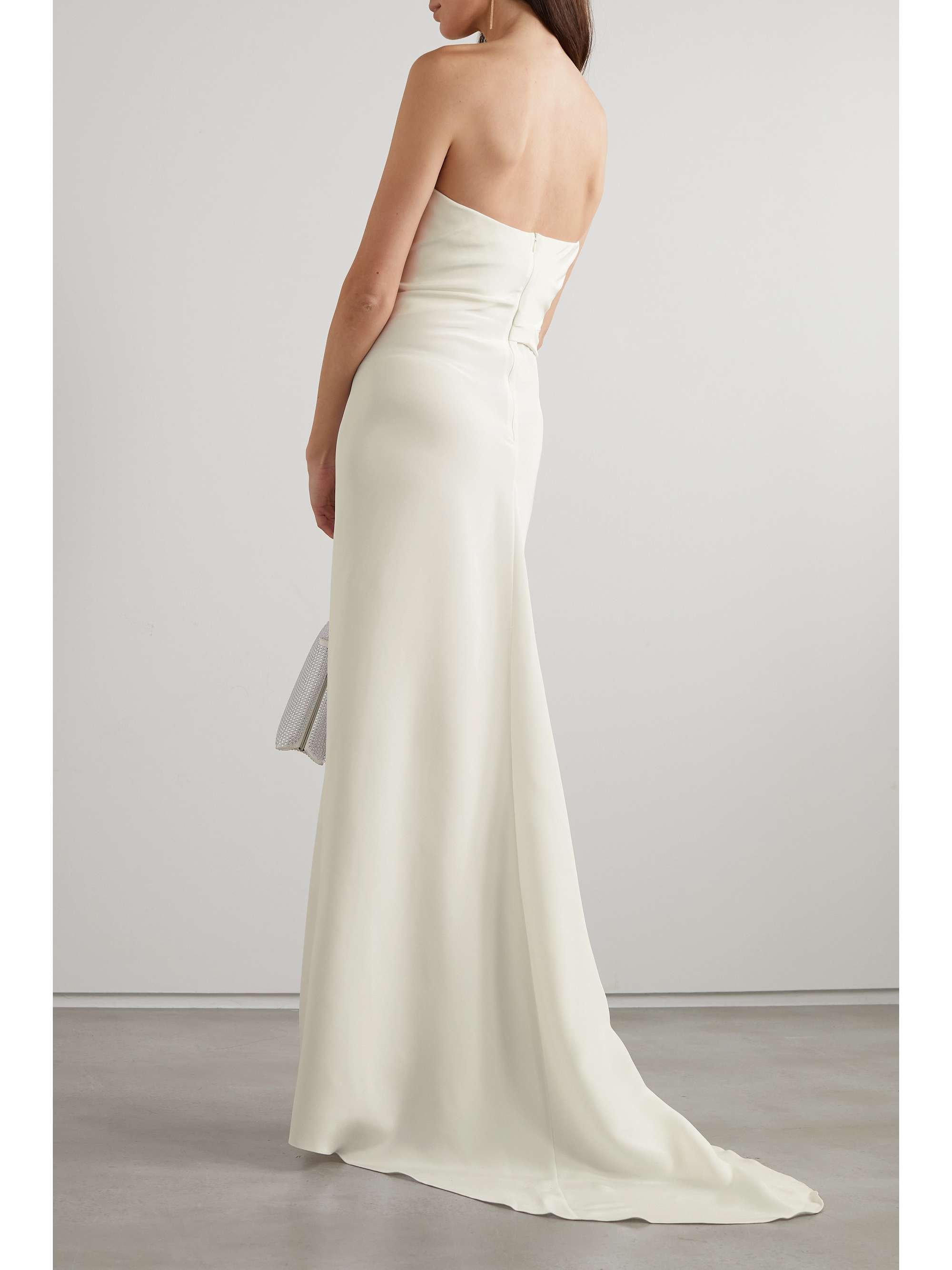 CHRISTOPHER ESBER Strapless gathered silk maxi dress