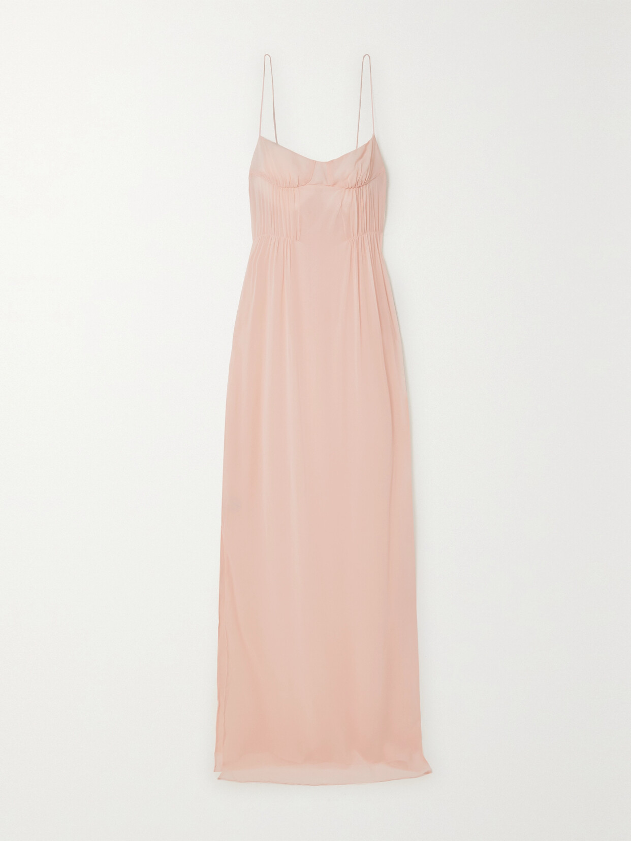 Christopher Esber - Ruched Silk-georgette Maxi Dress - Pink