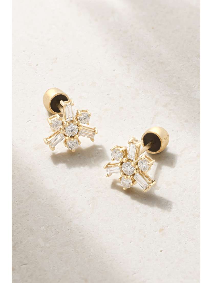Ileana Makri 18-karat Gold Diamond Earrings