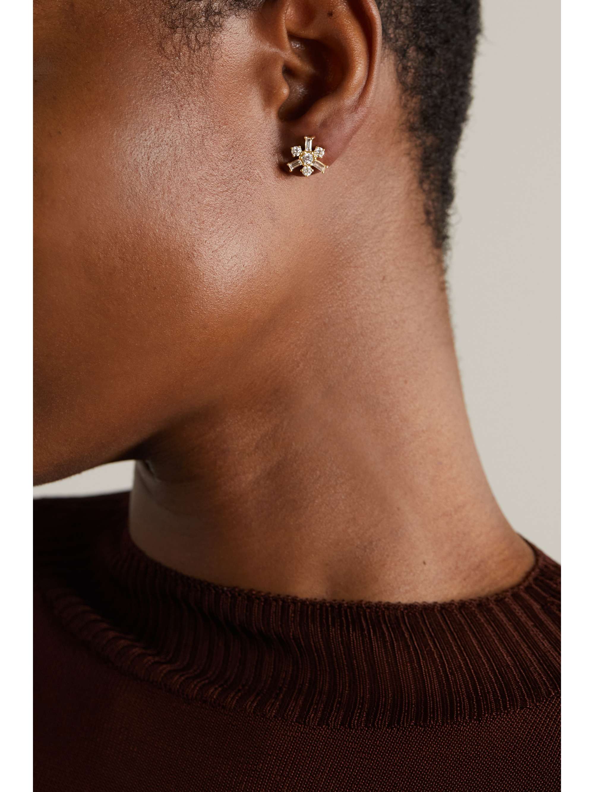 ILEANA MAKRI 18-karat gold diamond earrings