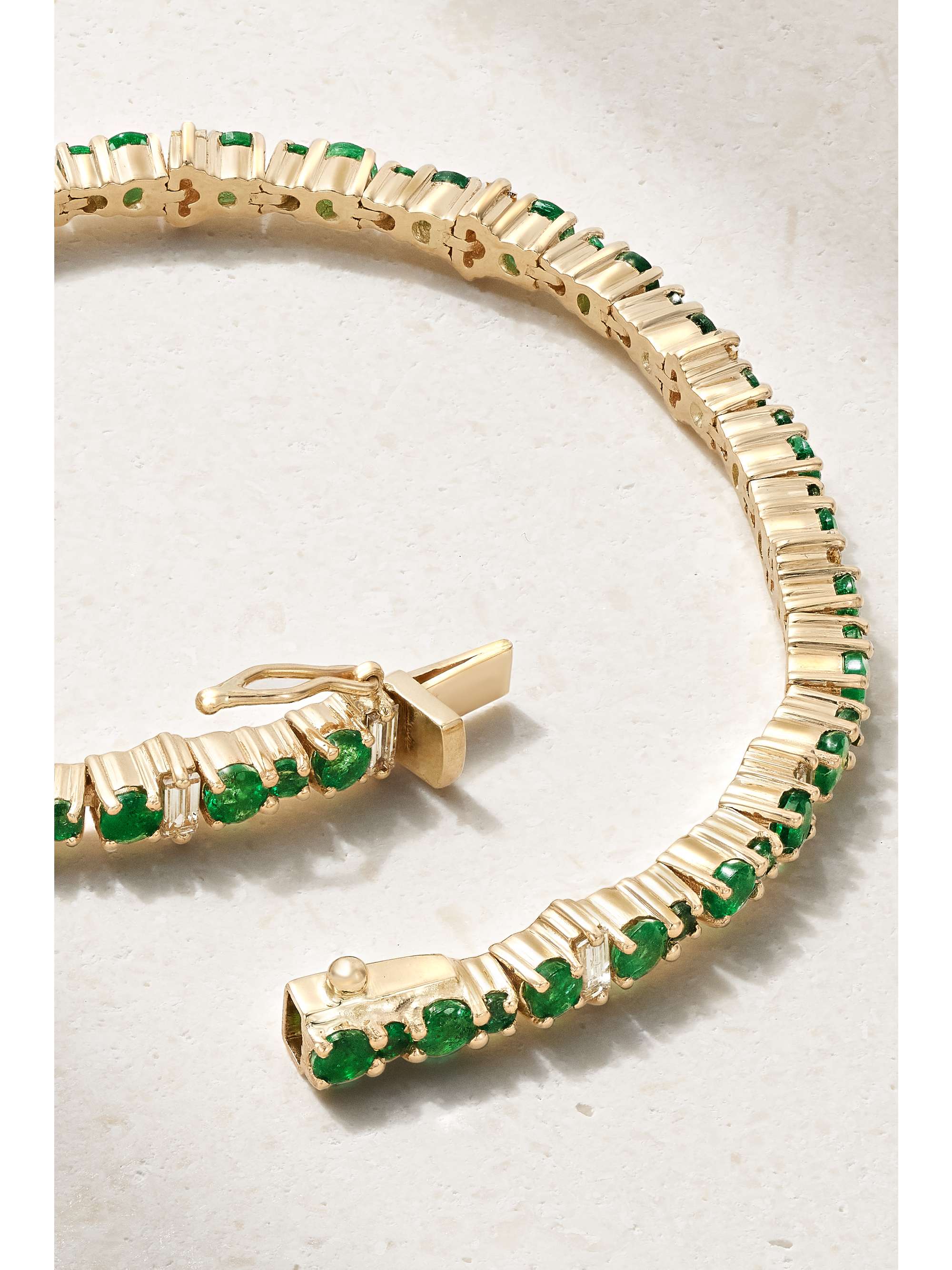 ILEANA MAKRI Rivulet 18karat gold, emerald and diamond bracelet NET