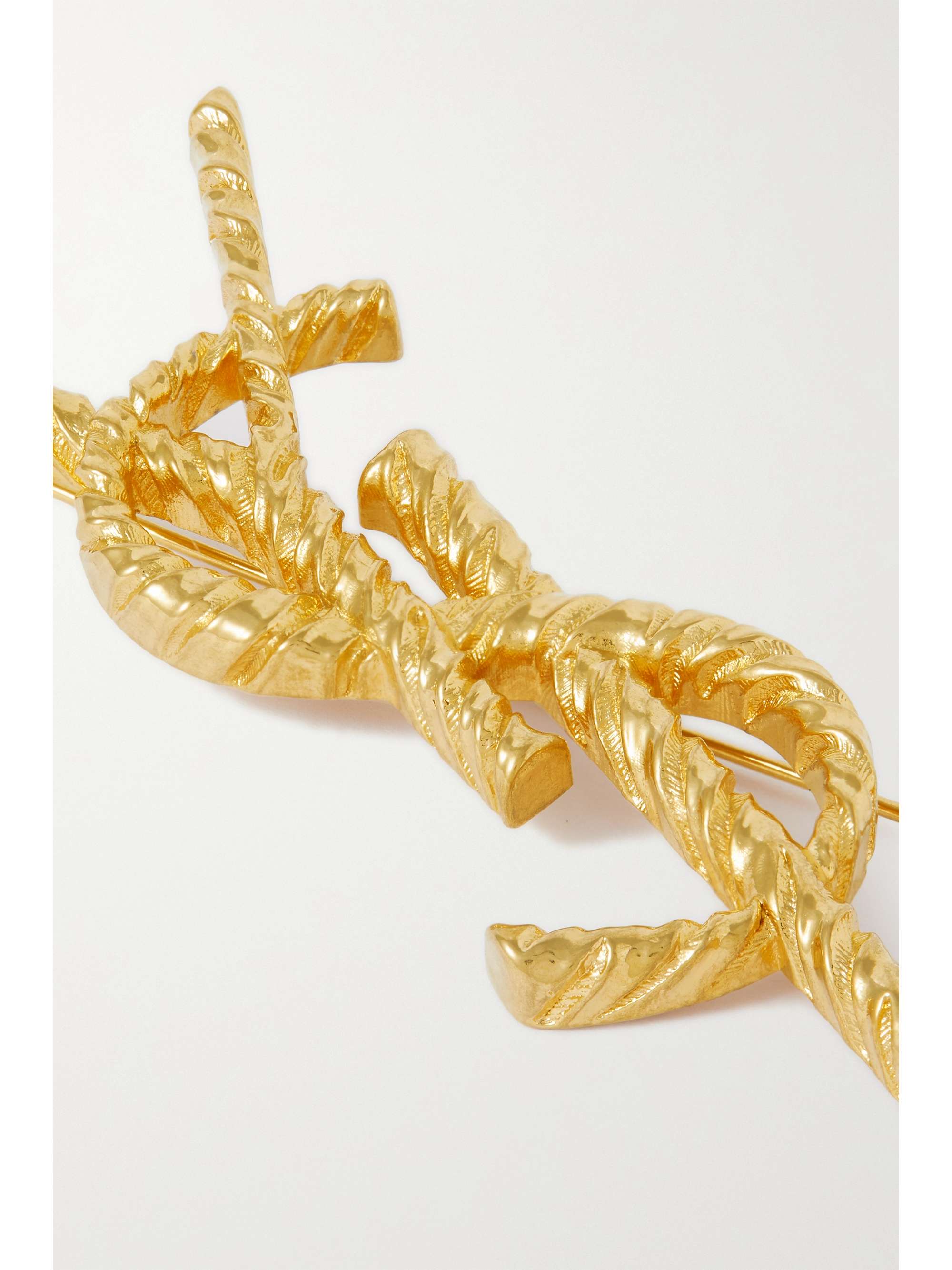 SAINT LAURENT Gold-tone brooch