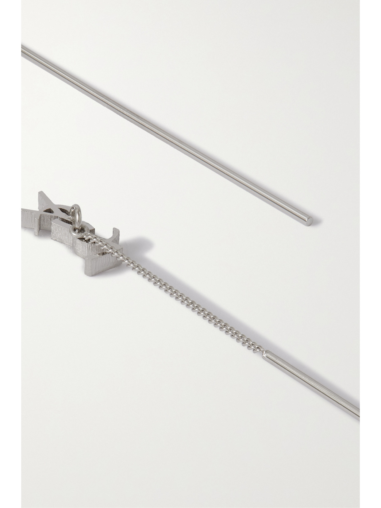 Saint Laurent Opyum Silver-tone Earrings In Silver