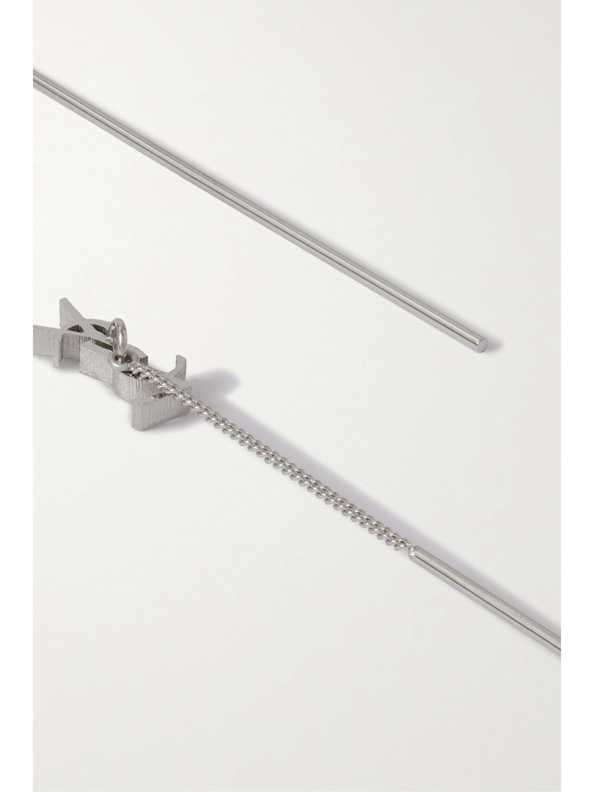 SAINT LAURENT Opyum silver-tone earrings
