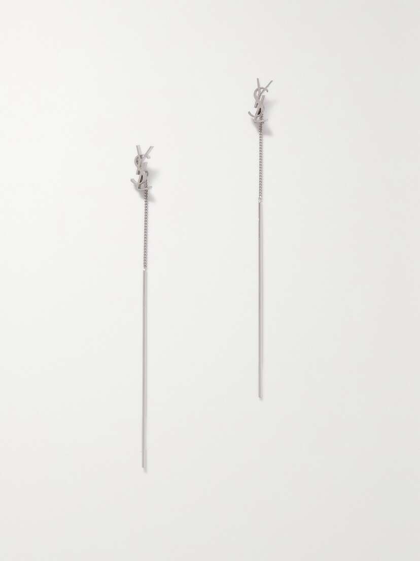 Saint Laurent Opyum Silver-tone Earrings