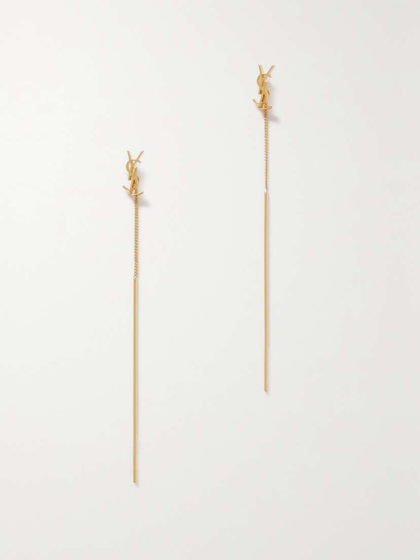 Saint Laurent Opyum Gold-tone Earrings