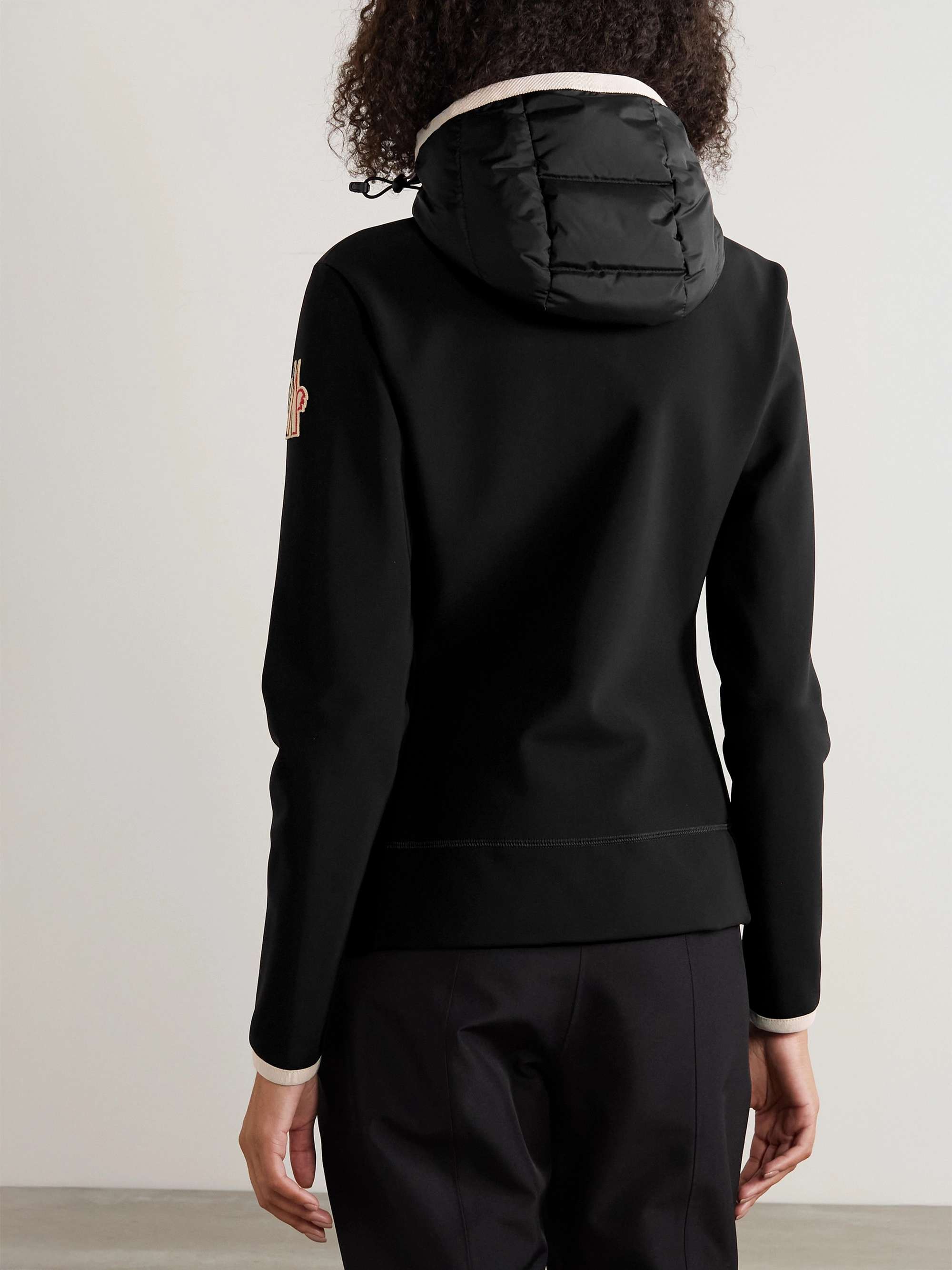 MONCLER GRENOBLE Hooded paneled twill and quilted stretch-shell down jacket