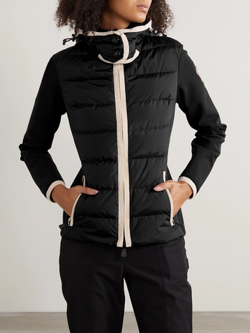 MONCLER GRENOBLE Hooded paneled twill and quilted stretch-shell down jacket