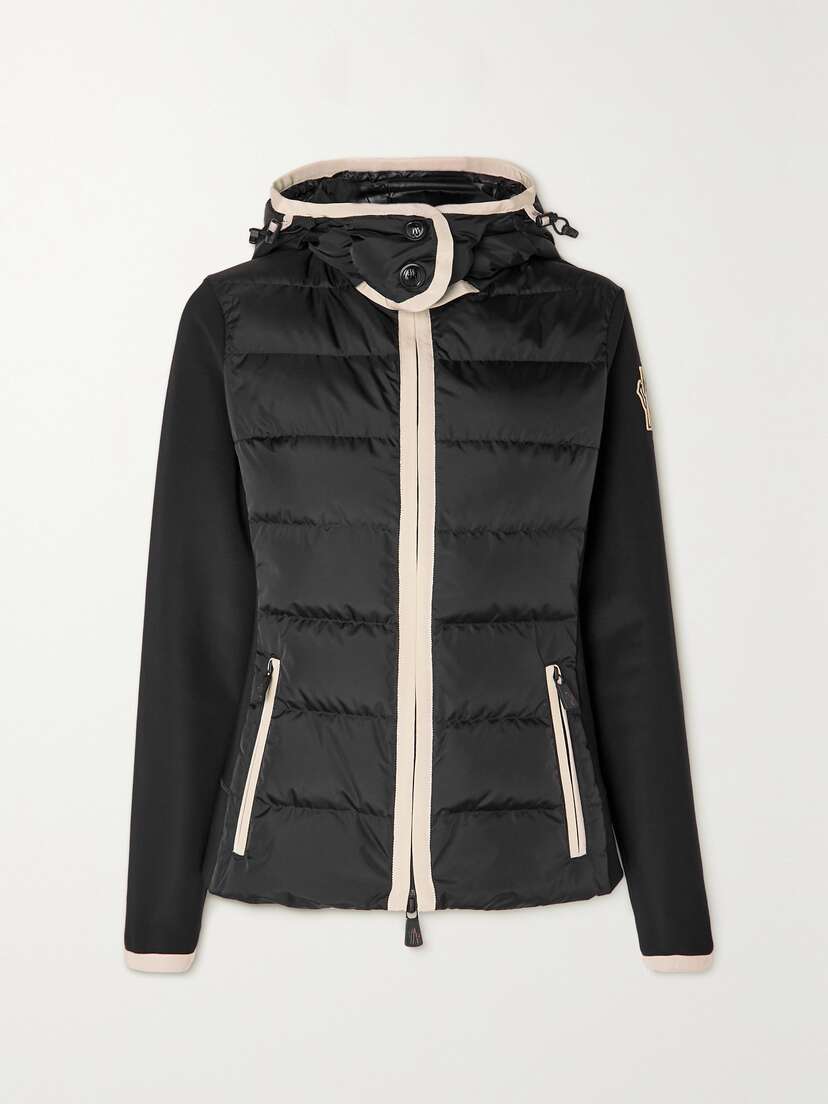 Moncler Grenoble Hooded Paneled Twill And Quilted Stretch-shell Down Jacket