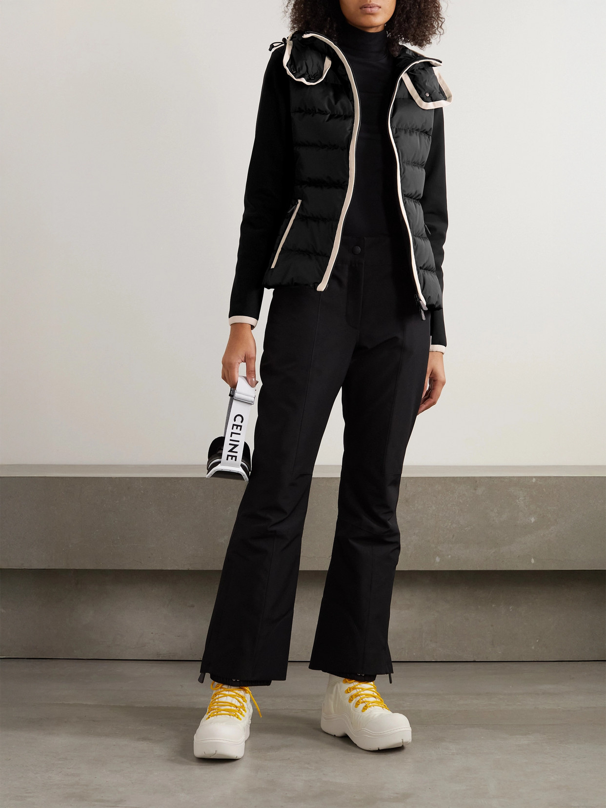 Grenoble - Hooded Paneled Twill And Quilted Stretch-Shell Down Jacket