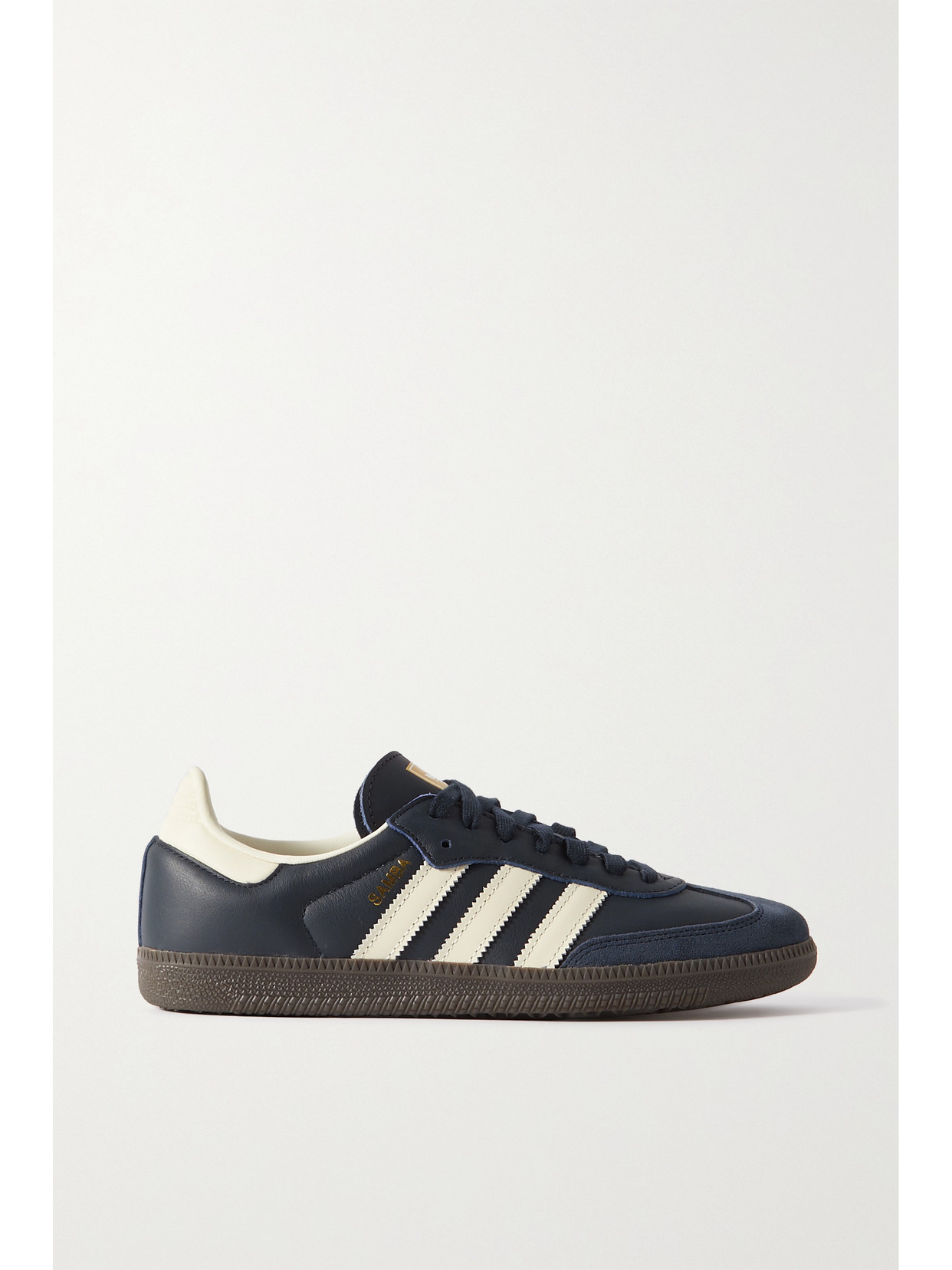 adidas Originals - Samba Og Suede-trimmed Leather Sneakers - Blue