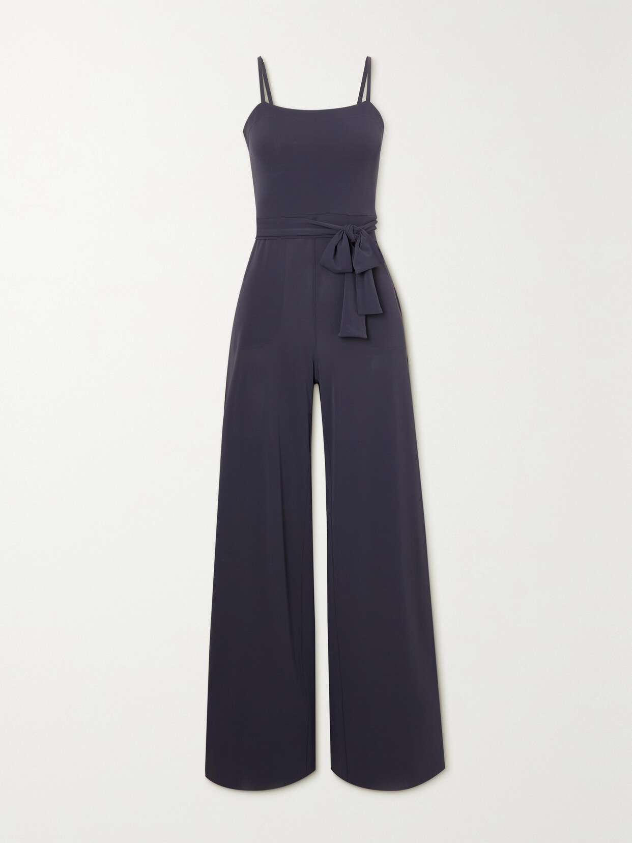 Eres Alba Belted Stretch-jersey Jumpsuit In Blue