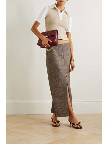 Tolu Coker x Topshop tailored trouser in taupe main image 1