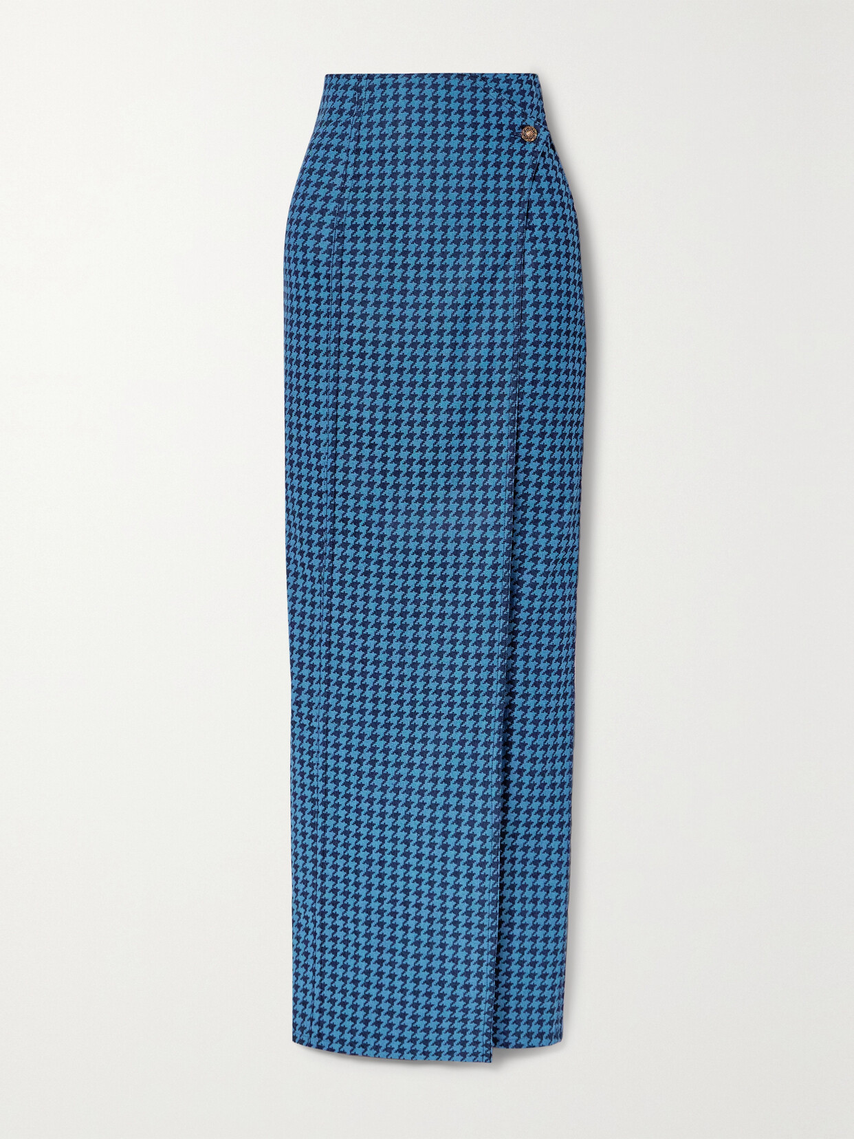Tolu Coker + The Vanguard Denim-jacquard Maxi Wrap Skirt - Blue