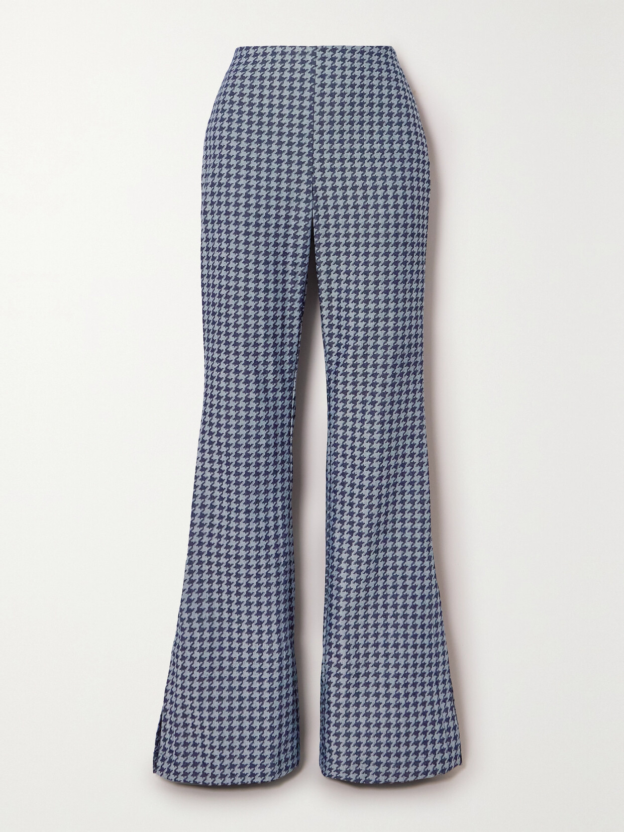 Tolu Coker + The Vanguard Denim-jacquard Flared Pants - Blue