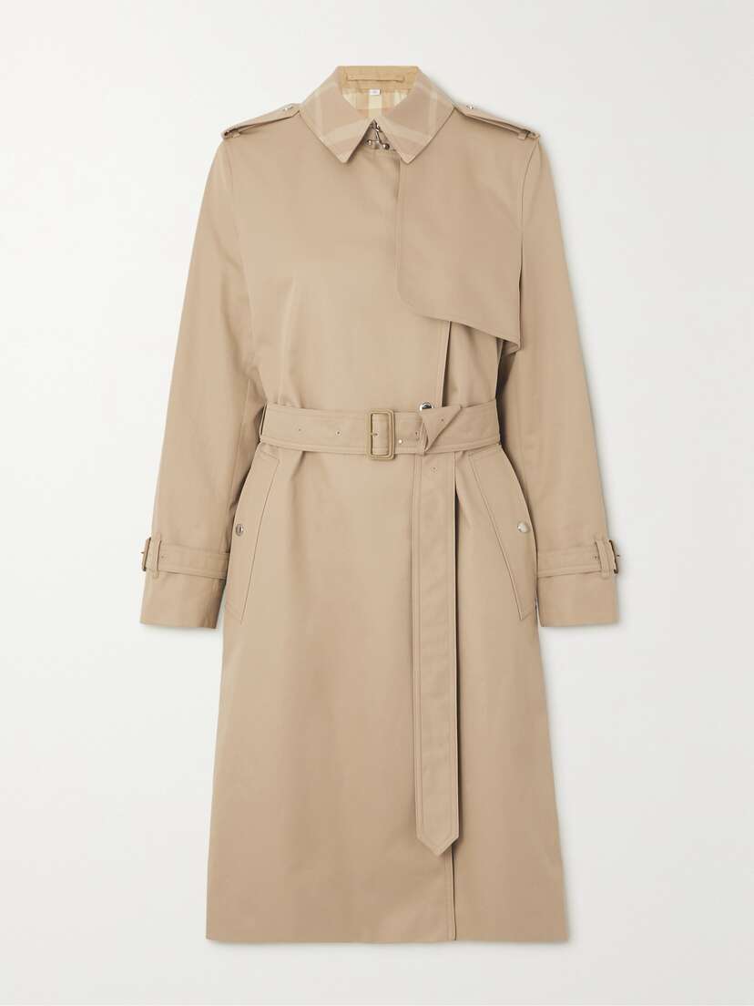 Burberry Sandridge Belted Cotton-gabardine Trench Coat -  - UK 18