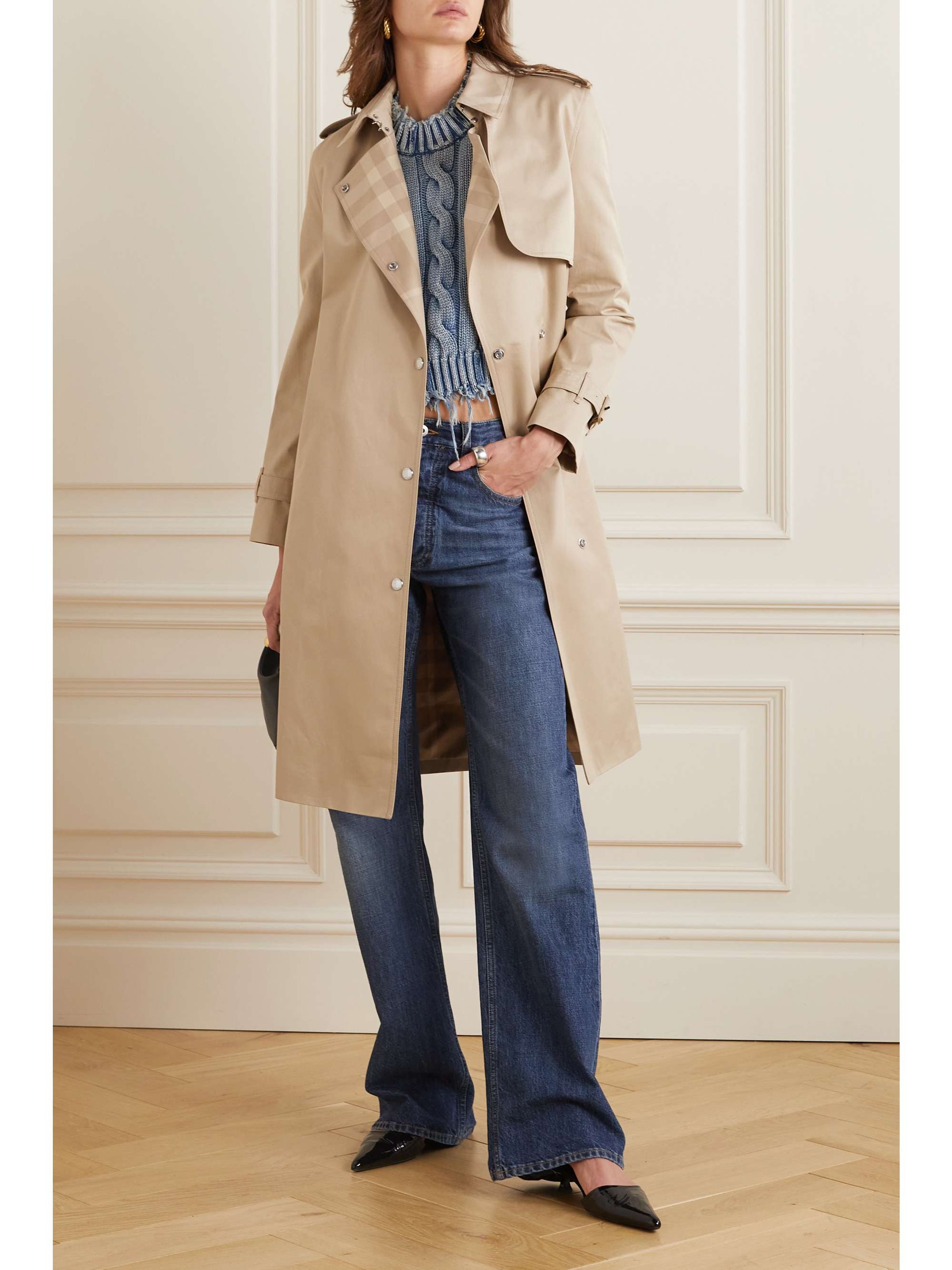 BURBERRY Sandridge belted cotton-gabardine trench coat | NET-A-PORTER