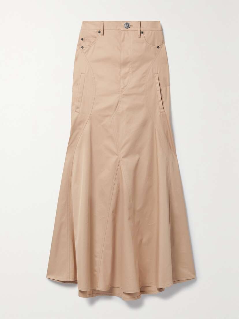 Burberry Cotton-twill Maxi Skirt -  - UK 12
