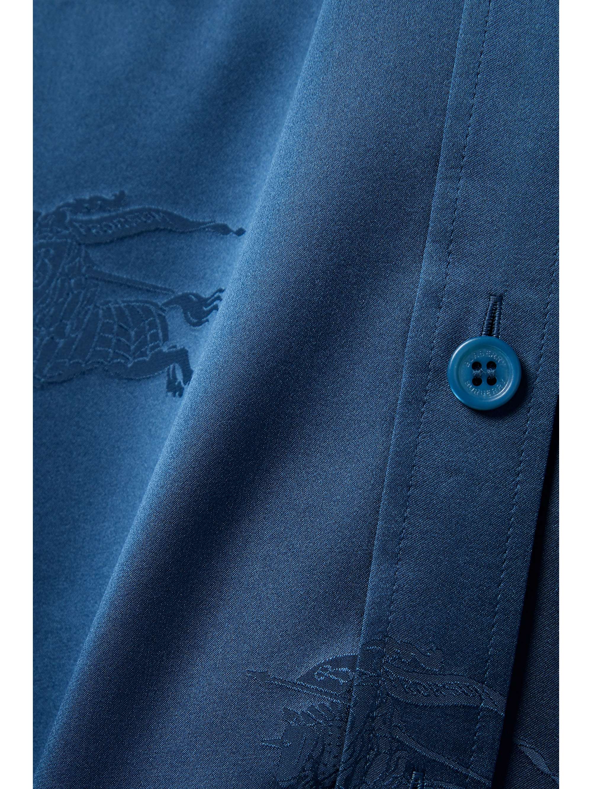 BURBERRY Silk-satin jacquard shirt