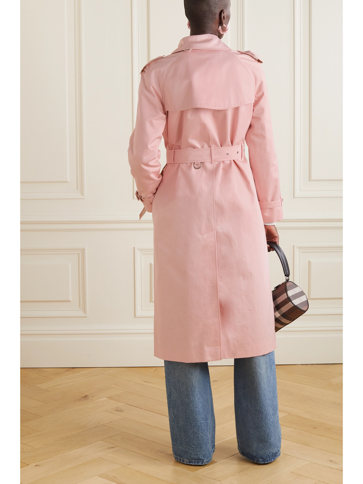 Burberry hotsell pink trench