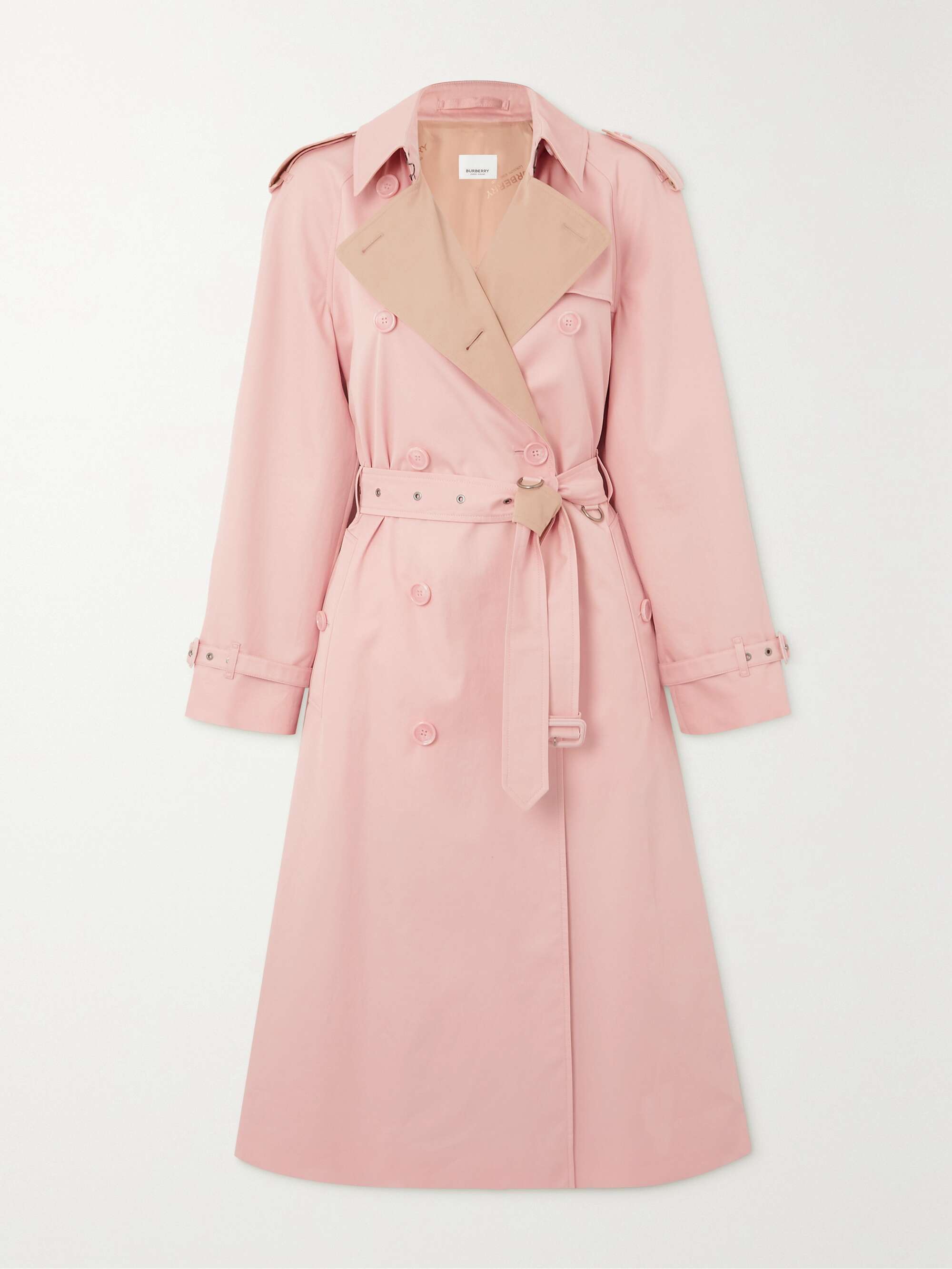 BURBERRY Double-breasted belted cotton-gabardine trench coat | NET-A-PORTER