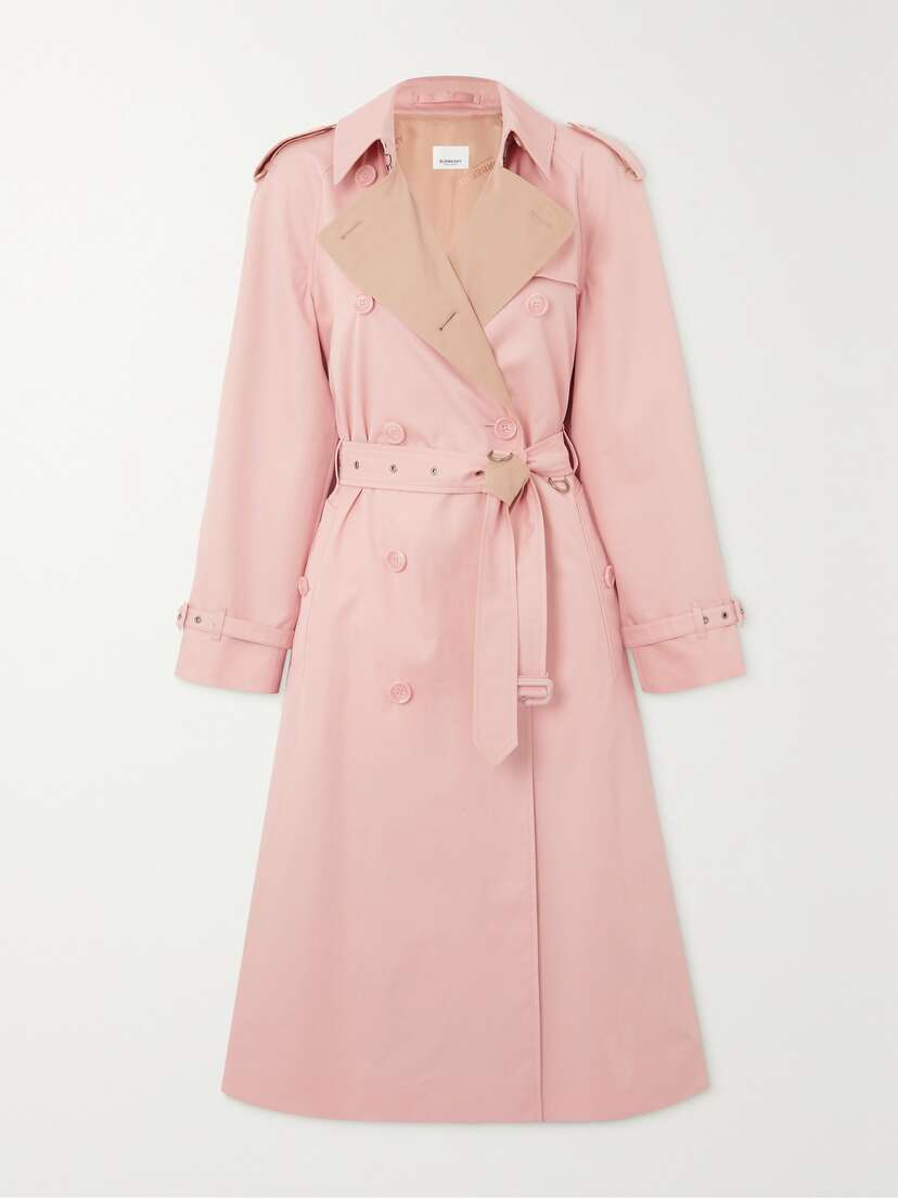 Burberry Double-breasted Belted Cotton-gabardine Trench Coat